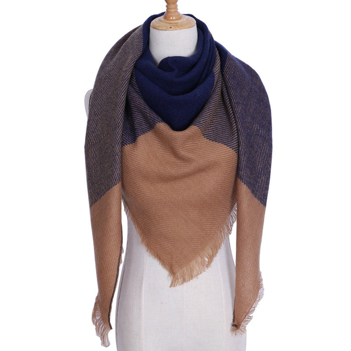 esign Women Triangles Scarf Long Scarves Shawl Autumn Winter