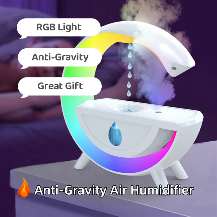 Pulvérisateur de gouttelettes d'eau RGB, humidificateur d'air Anti-gravité, veilleuse créative, diffuseur de brume pour la maison et le bureau, cadeau de noël, 350ml