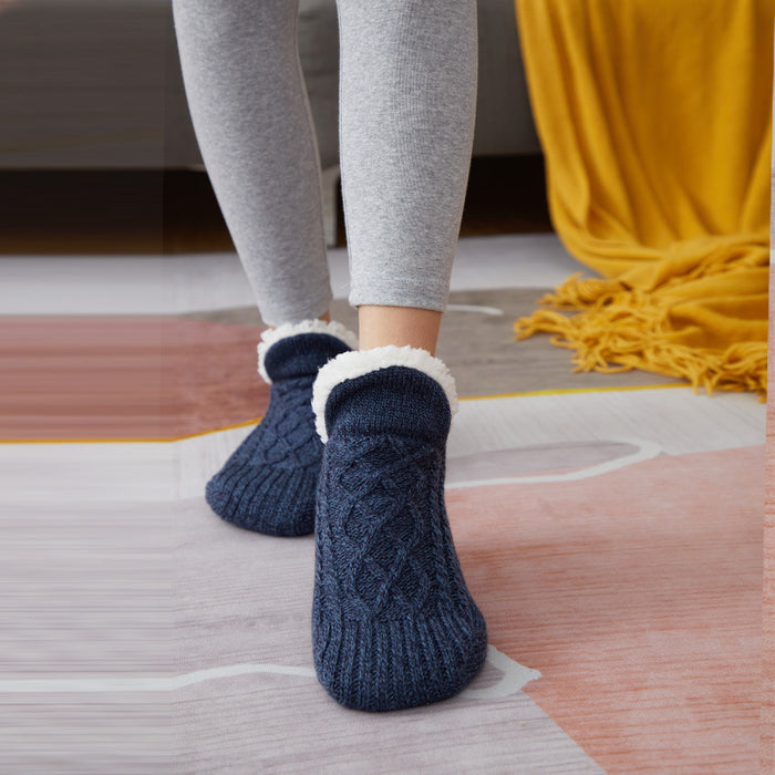 Winter Woolen Socks Women Thicken Warm Home Bedroom Socks Slippers Men Non-slip Foot Warmer Snow Socks Calcetines Mujer