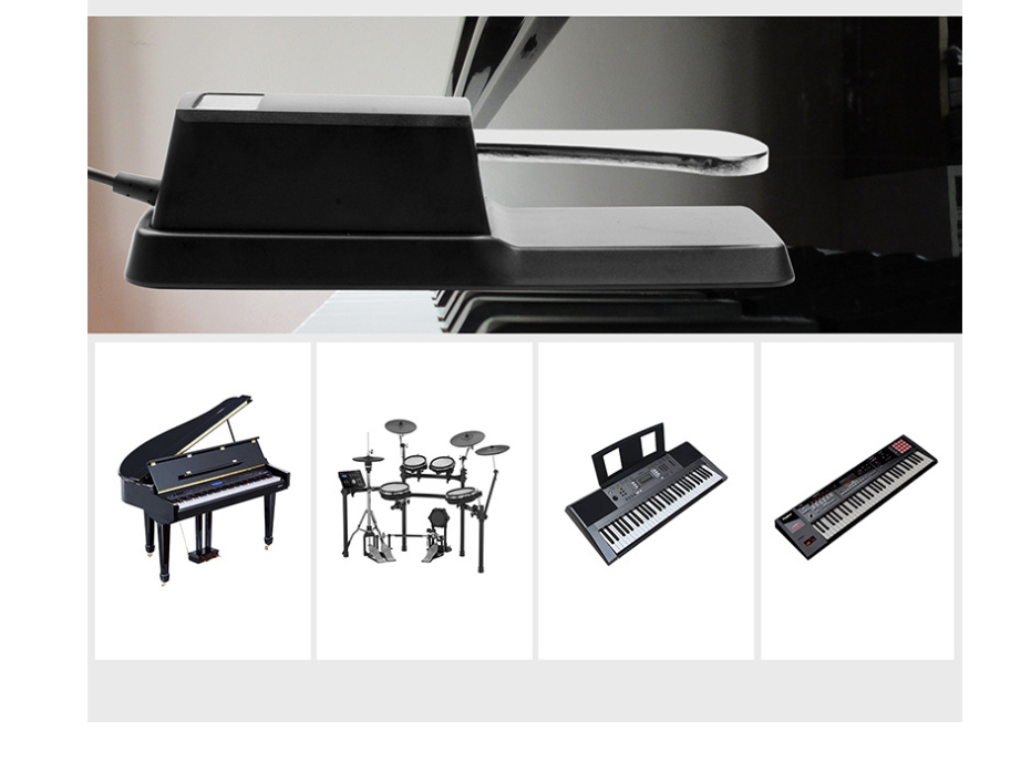 Pedal de sustentação universal para piano eletrônico e piano elétrico
