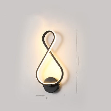 Lampe murale LED nordique minimaliste, lampe de chevet pour chambre à coucher