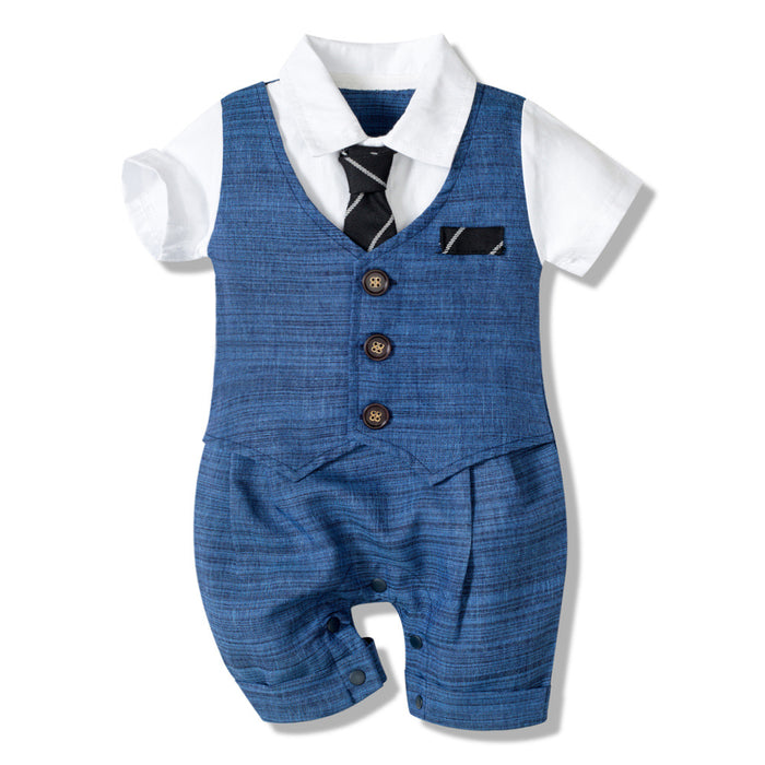 Estate New Baby Boy Tuta Ragazzi Gentleman Baby Abbigliamento per bambini