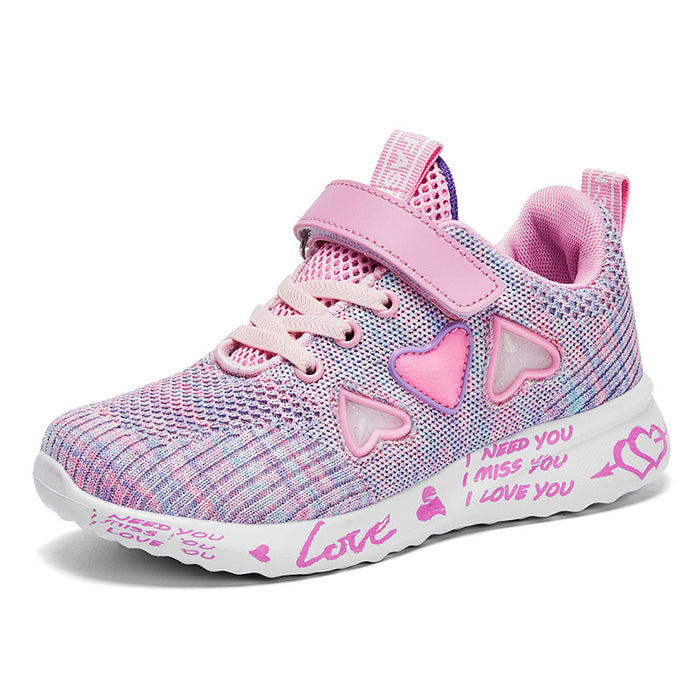Scarpe casual Sneakers in rete leggera Bambini Estate Bambini Moda Tenis Cute Sport Cartoon Calzature da corsa femminili