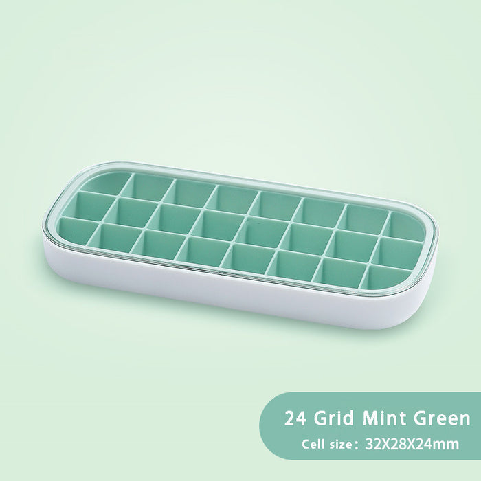 Molde de gelo doméstico caixa de gelo freezer com capa artefato silicone geladeira molde de gelo