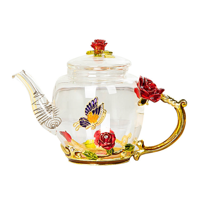 Enamel Water Cup Heat-resistant Glass Teapot Simple Tea Set