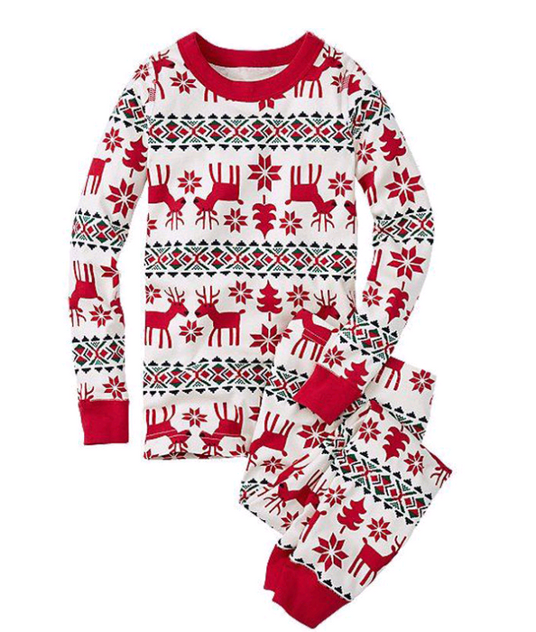 Costume de noël Parent-enfant imprimé, pyjama de Service à domicile deux pièces