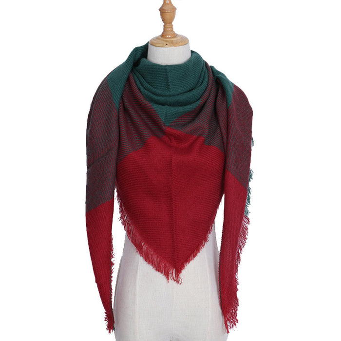 esign Women Triangles Scarf Long Scarves Shawl Autumn Winter