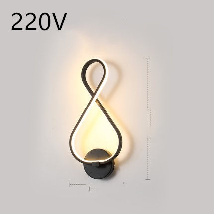 Lampe murale LED nordique minimaliste, lampe de chevet pour chambre à coucher