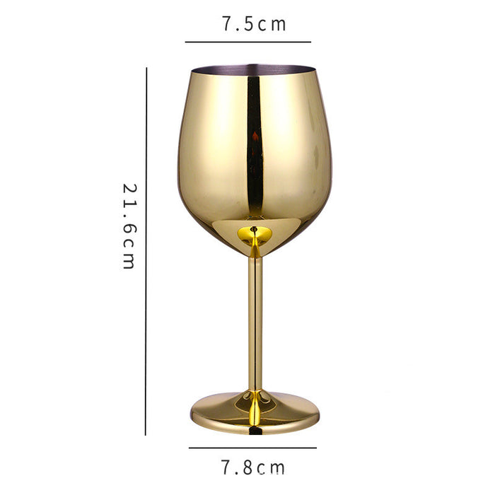 Stainless steel champagne glass and red wine cup