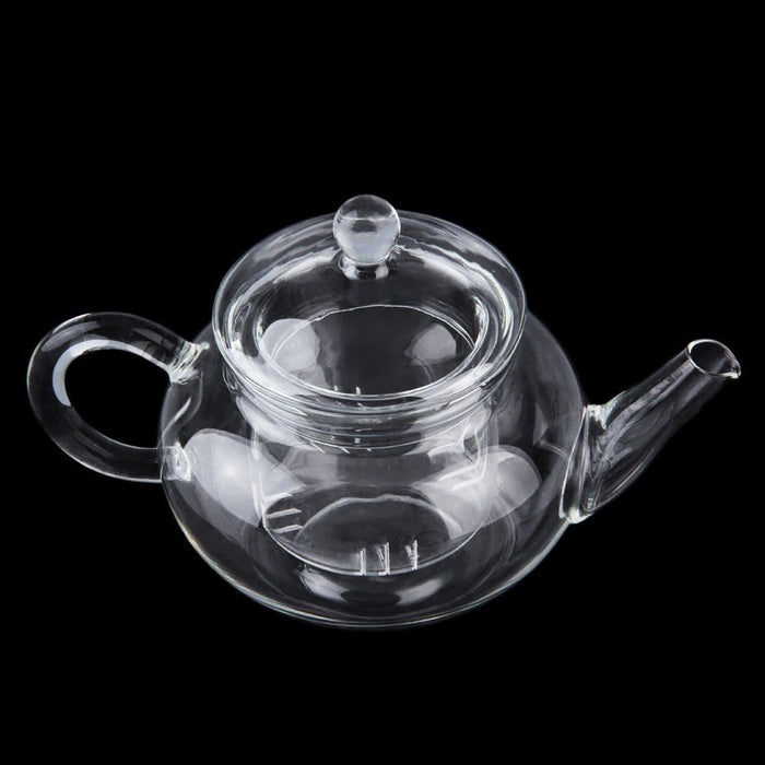 Glass heat-resistant teapot