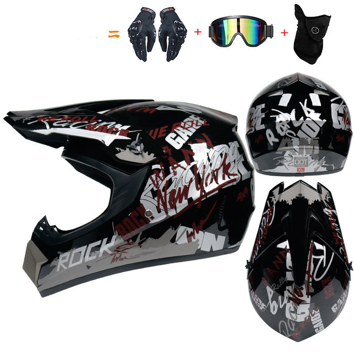 Casque tout-terrain moto petit casque tout-terrain