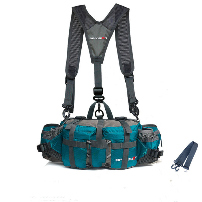 Riñonera táctica multifunción para hombre y mujer, bolso de hombro impermeable, para acampar al aire libre, senderismo, montar, viaje, deporte, tetera