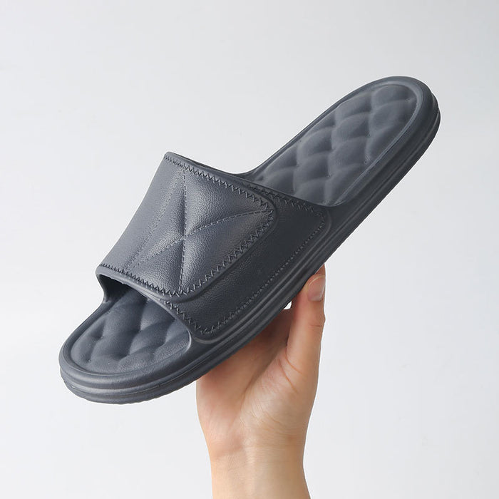 Zapatillas de verano Zapatillas de baño con diseño a cuadros para zapatos de mujer