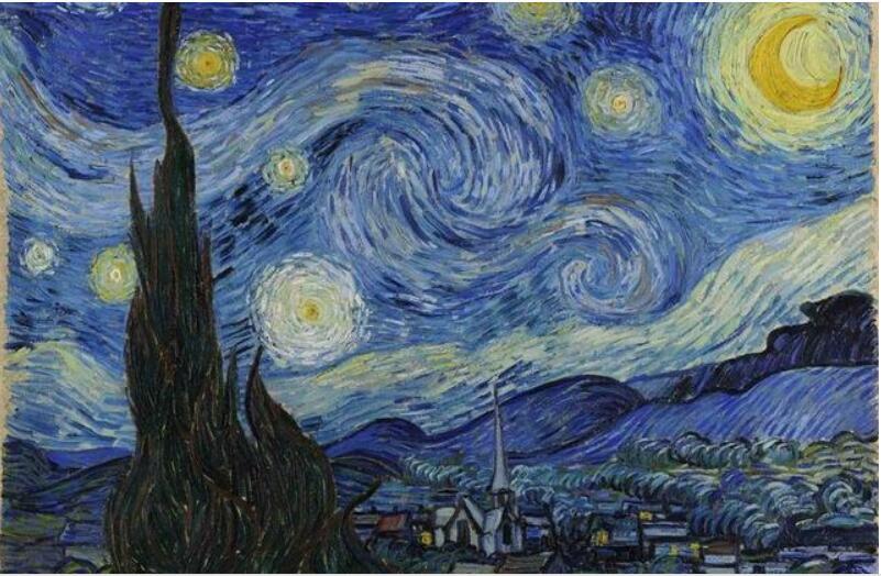 Le migliori foto Pittura a olio digitale fai-da-te Dipingi con i numeri Regalo unico di compleanno di Natale Cielo stellato di Van Gogh del fiume Rodano