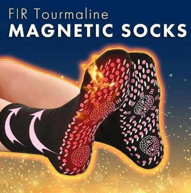 Chaussettes de santé auto-chauffantes pour thérapie magnétique