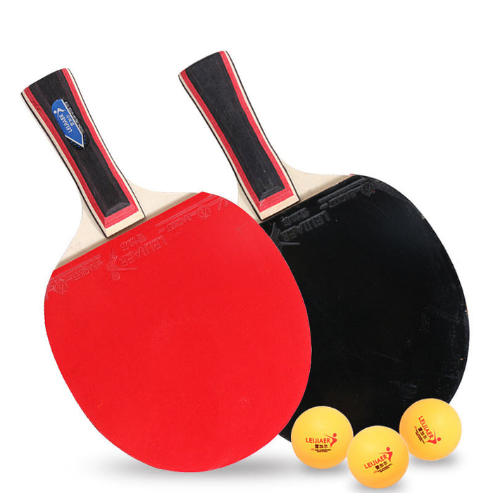 Regail 1035 Goma invertida en ambos lados Raquetas de tenis de mesa de entrenamiento Paquete de dos Principiantes de tres bolas