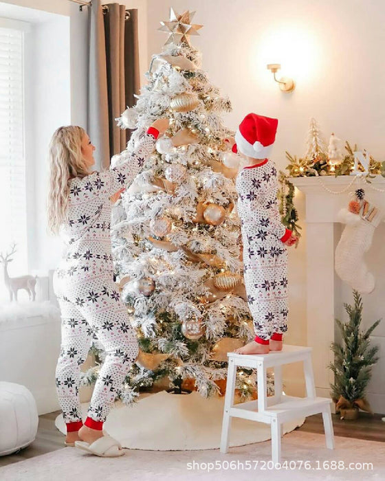 Vêtements de noël parents-enfants européens et américains, vêtements de maison, costumes, pyjamas