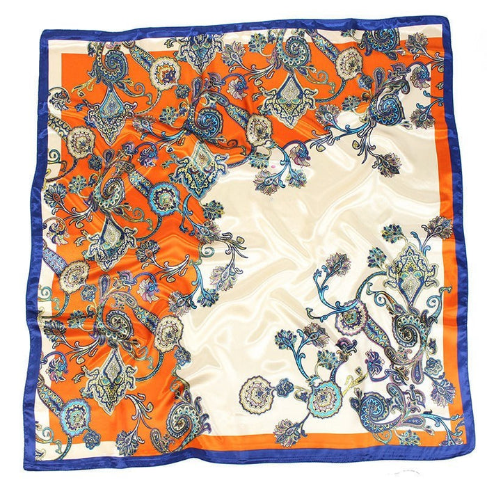 Grand foulard carré Simulation foulard en soie châle tout-match écharpe écharpe