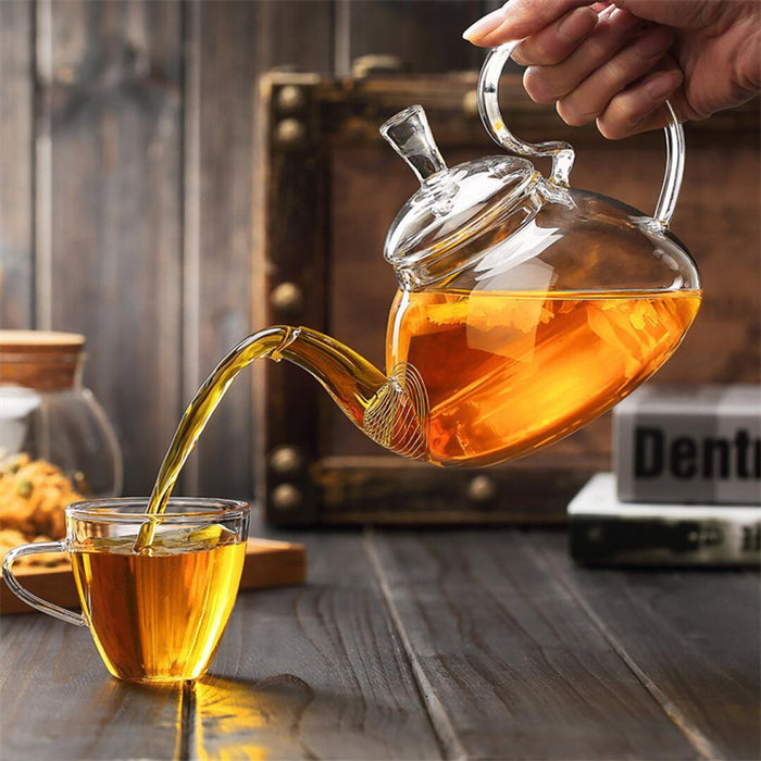 Théière en verre résistant à la chaleur