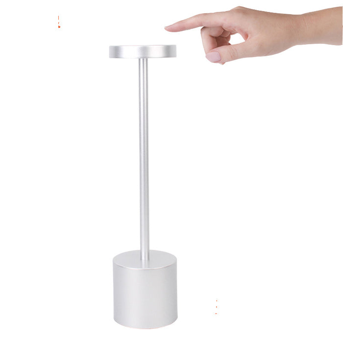 Lámpara LED de escritorio recargable, resistente al agua, de aleación de aluminio, con atenuación táctil, lámparas de mesa de Metal para Bar, sala de estar, lectura, Camping