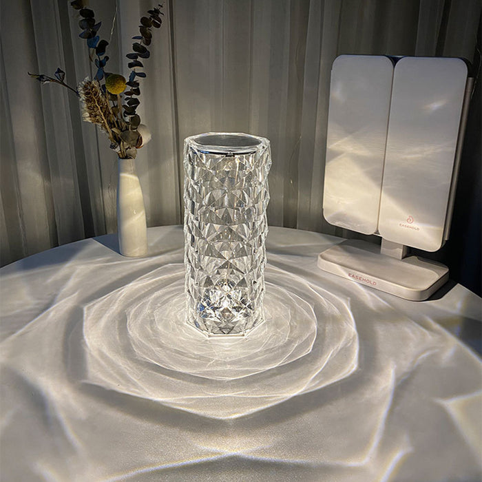 Nordic Kristall Lampe USB Tischlampen Schlafzimmer Touch Dimmen Atmosphäre