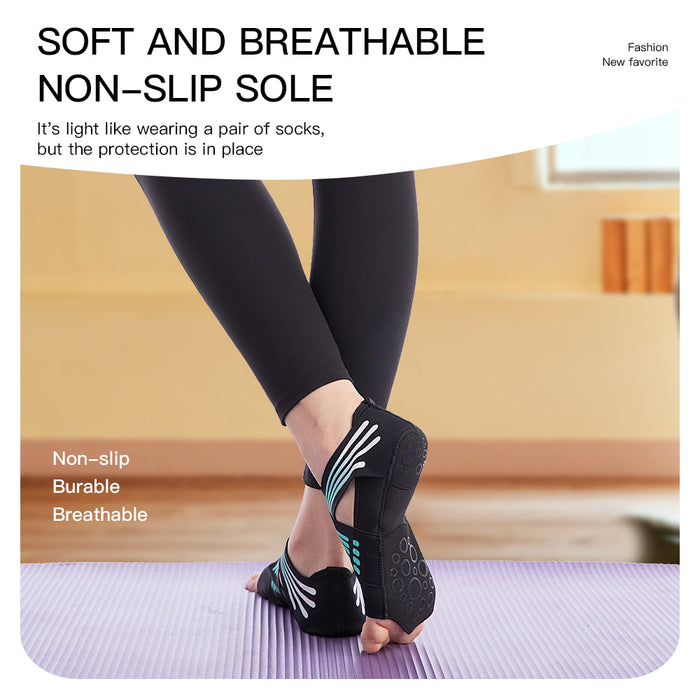 Chaussures de Yoga professionnelles antidérapantes, semelle plate et souple, chaussures de danse, de Fitness, de Ballet, Pilates, chaussettes