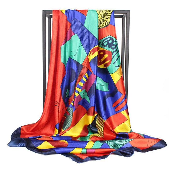 Large Square Scarf Simulation Silk Scarf Shawl All-match Scarf Scarf