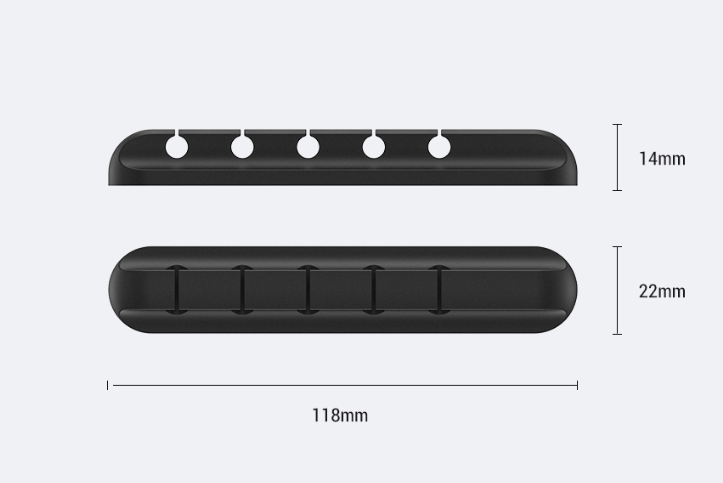 Silicone storage cable management cable clamp