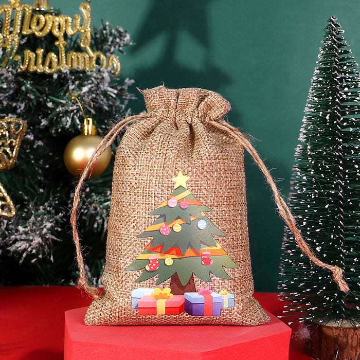 Christmas Sack Drawstring Candy Packaging Bag