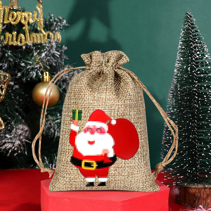 Christmas Sack Drawstring Candy Packaging Bag