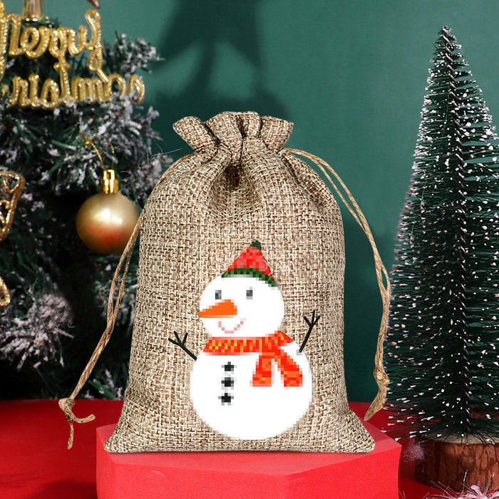 Christmas Sack Drawstring Candy Packaging Bag