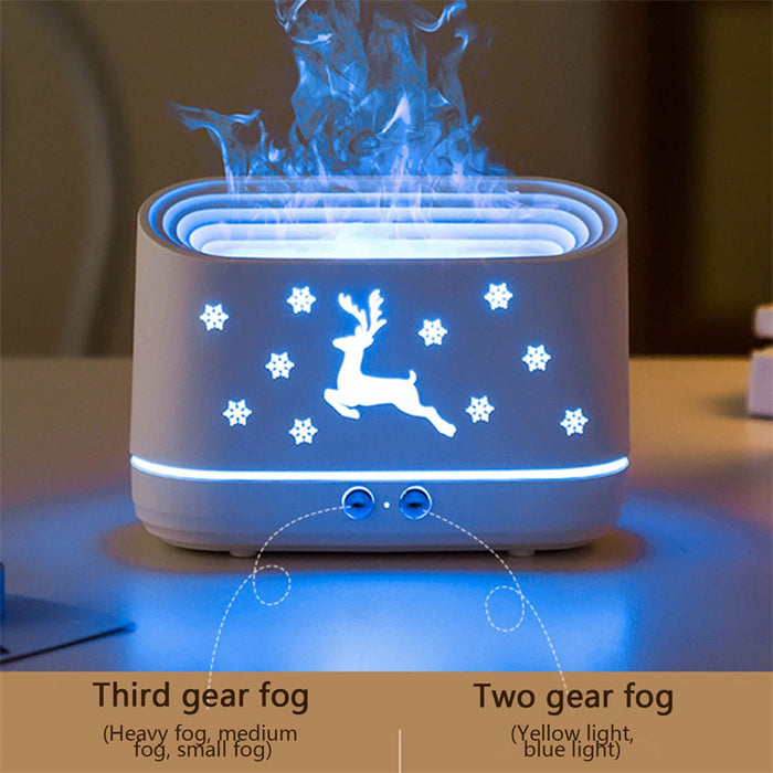 Elk Flame Umidificatore Diffusore Muto Atmosfera domestica Lampada Decorazioni natalizie per la casa