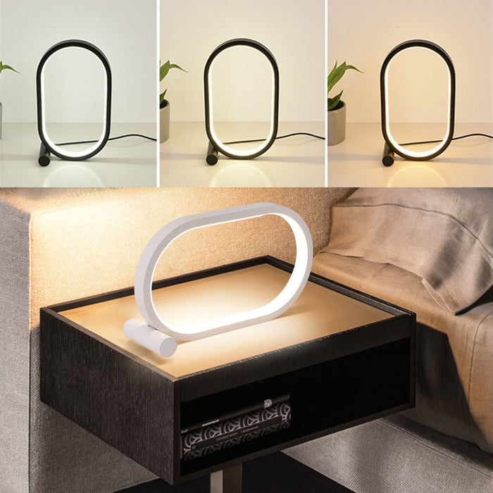 Lampe ovale en acrylique à prise Usb, contrôle tactile, variable, moderne, Simple, créative, lampe de nuit, lampe de chevet, de lecture, de bureau, de Table