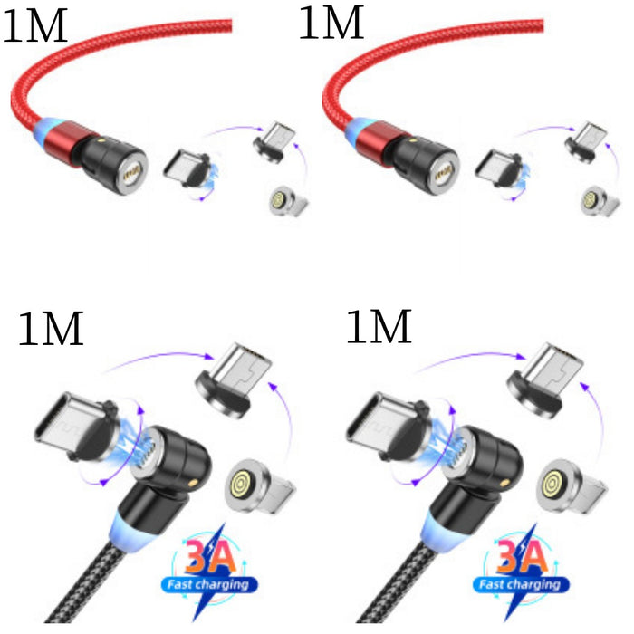 Cavo dati magnetico tre in uno per ricarica del telefono cellulare