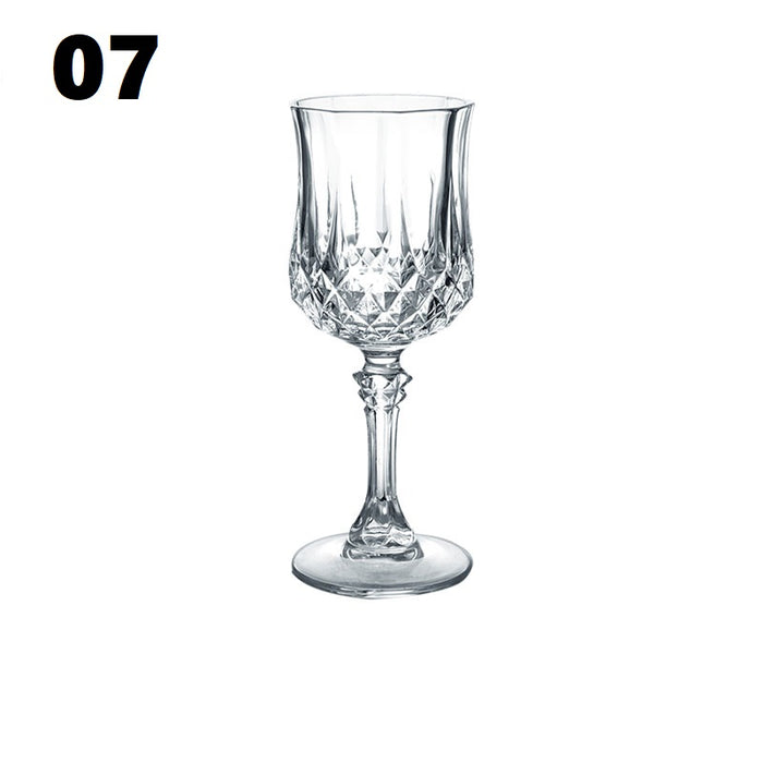 Crystal Champagne Engraved Red Goblet Wine Glass