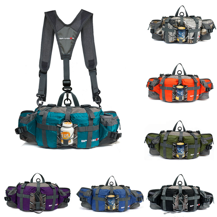 Tattica Marsupio Uomo Donna Multifunzione Borsa a tracolla impermeabile Campeggio esterno Escursionismo Equitazione Viaggio Sport Bollitore Zaino Borsa