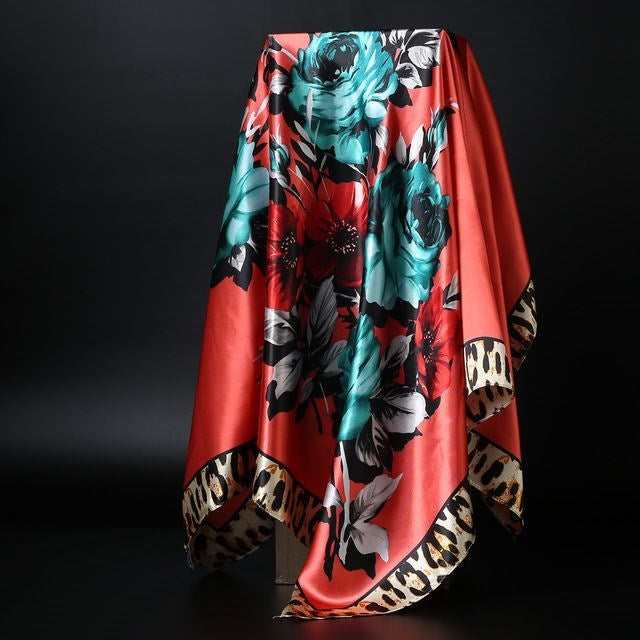 Large Square Scarf Simulation Silk Scarf Shawl All-match Scarf Scarf