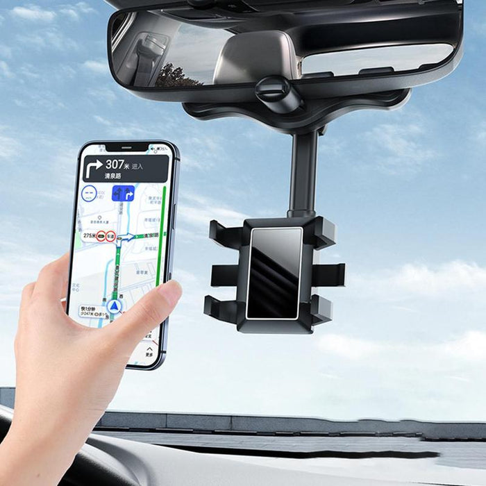 Rückspiegel-Handyhalter für das Auto, drehbarer und einziehbarer Auto-Handyhalter