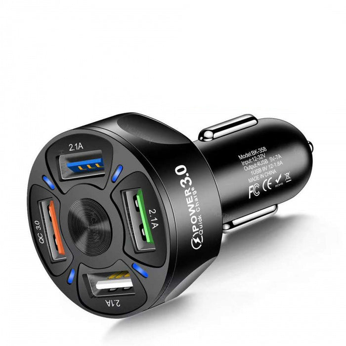 Fast charging car charger one for four car cell phone charger car charger