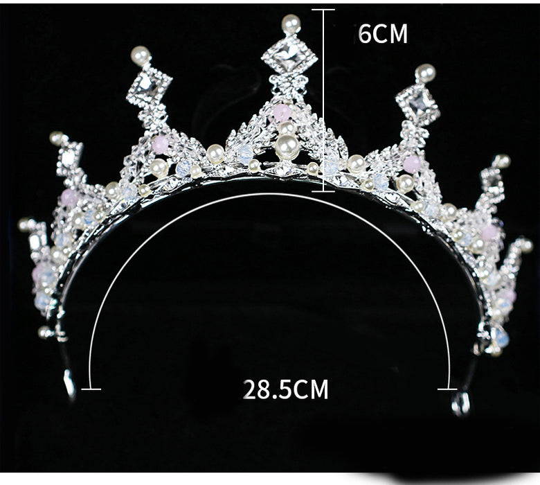 Alloy Pearl Diamond Bridal Jewelry Crown