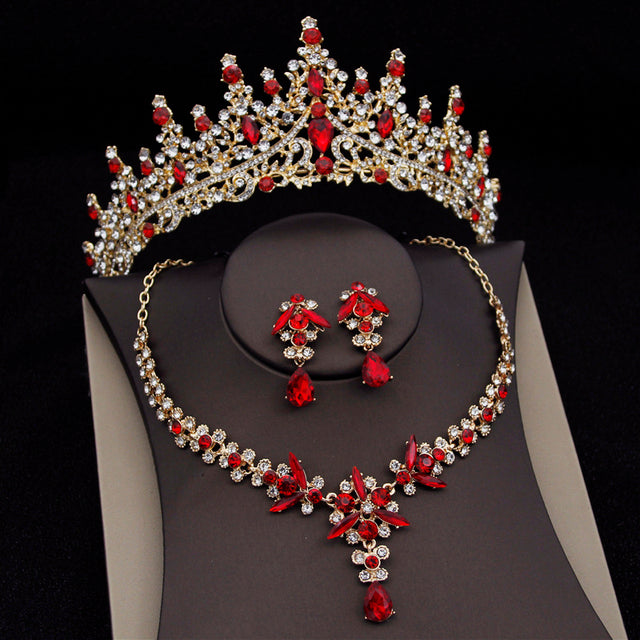 Royal Queen Brautschmuck Sets für Frauen Luxus Tiaras Crow