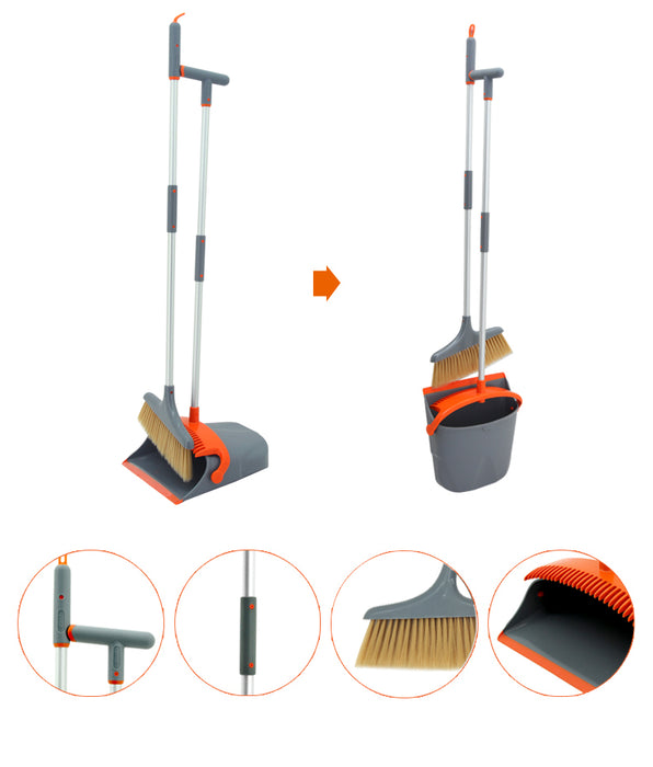 East New Fashion Luxury Broom Dustpan Combination Set Foldable Cleaning Tools House Helper