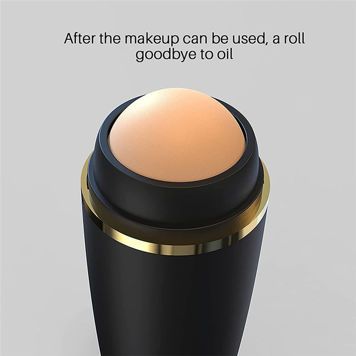 Facial Oil Absorbing Roller Natural Volcanic Stone Massage Body Pen Makeup