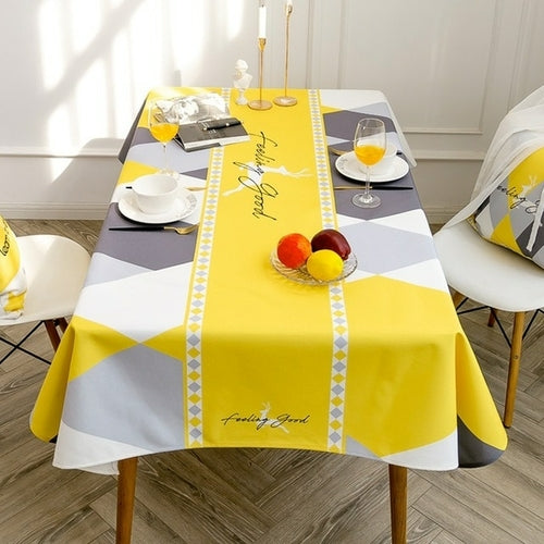 Nordic Style Einfache wasserdichte Tischdecke Rechteckige Tischabdeckung