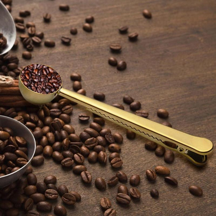 Tea Coffee Measuring Spoon Scoop with Clip Kitchen Supply Powder