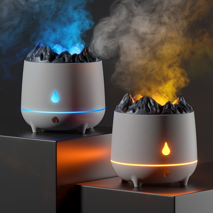 Newly Volcano Air Humidifier Flaming Mountain Aromatherapy Machine Volcano Diffuser Home Mist Volume Creativity